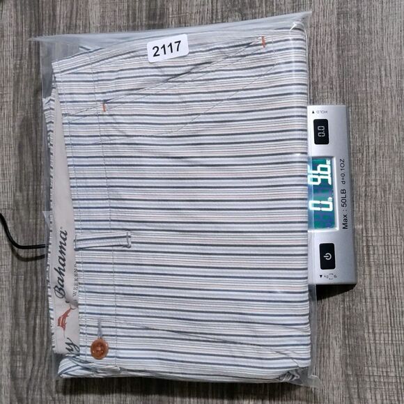 Tommy Bahama Short Men 36 Actual 40 Striped Chino Flat Front Stretch 10" Inseam - Picture 14 of 14